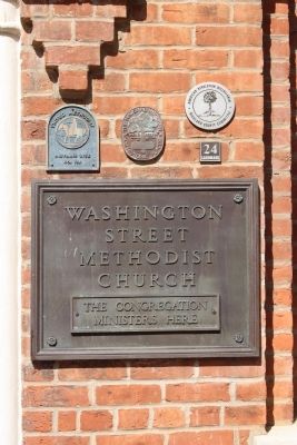 Washington Street Methodist Church Marker. Click for full size. Washington Street Methodist Church Marker image. Click for full size.
