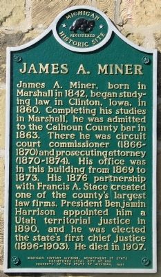 James A. Miner Marker image. Click for full size.