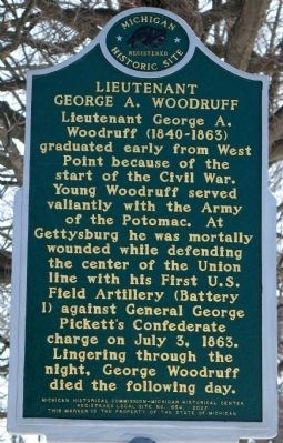 Lieutenant George A. Woodruff Marker image. Click for full size.