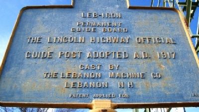 Lincoln Highway Delaware River Marker (Back). Click for full size. Lincoln Highway Delaware River Marker (Back) image. Click for full size.
