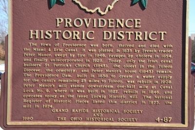 Providence Historical District Marker image. Click for full size.