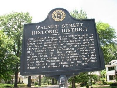 Walnut Street Historic District Marker. Click for full size. Walnut Street Historic District Marker image. Click for full size.