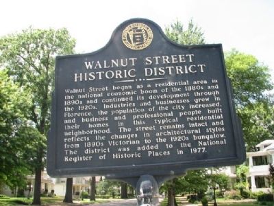 Walnut Street Historic District Marker image. Click for full size.