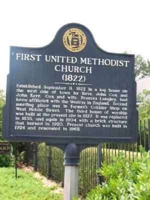 First United Methodist Church 1822 Marker image. Click for full size.