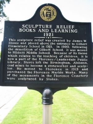 Sculpture Relief Books and Learning 1921 Marker image. Click for full size.