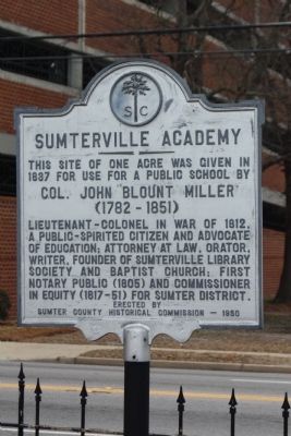 Sumterville Academy Marker. Click for full size. Sumterville Academy Marker image. Click for full size.