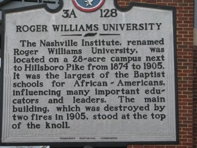 Roger Williams University Marker image. Click for full size.
