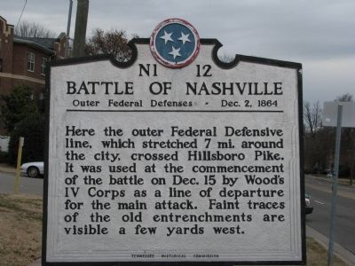 Battle of Nashville Marker. Click for full size. Battle of Nashville Marker image. Click for full size.