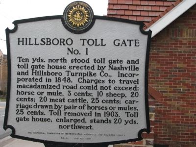 Hillsboro Toll Gate Marker. Click for full size. Hillsboro Toll Gate Marker image. Click for full size.