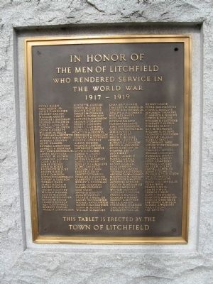 Litchfield World War I Monument image. Click for full size.