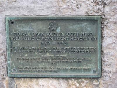 Sam Davis Marker. Click for full size. Sam Davis Marker image. Click for full size.