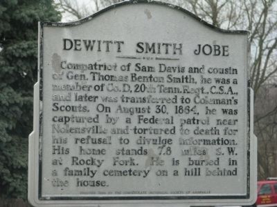 Dewitt Smith Jobe Marker image. Click for full size.