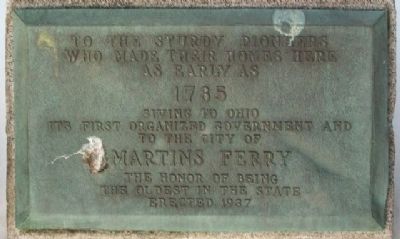 Martins Ferry Pioneers Marker. Click for full size. Martins Ferry Pioneers Marker image. Click for full size.