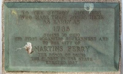 Martins Ferry Pioneers Marker image. Click for full size.
