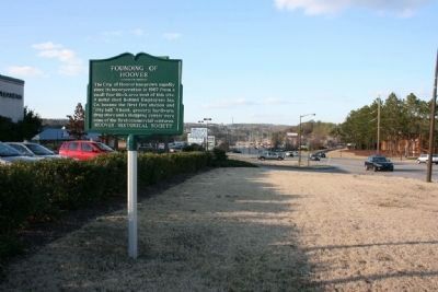 Founding Of Hoover Marker Northbound view along Montgomery Highway. Click for full size. Founding Of Hoover Marker Northbound view along Montgomery Highway image. Click for full size.
