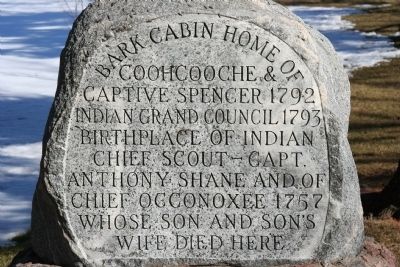 Bark Cabin Home of Coohcooche Marker. Click for full size. Bark Cabin Home of Coohcooche Marker image. Click for full size.