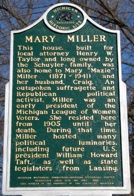 Mary Miller / Hillside Marker. Click for full size. Mary Miller / Hillside Marker image. Click for full size.