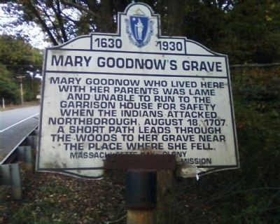 Mary Goodnow's Grave Marker image. Click for full size.