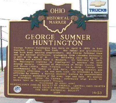 George Sumner Huntington Marker image. Click for full size.