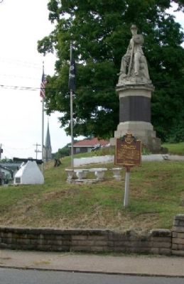 Morgan's Raid Route / Meigs County Courthouse Marker image. Click for full size.