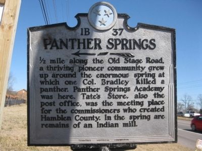 Panther Springs Marker. Click for full size. Panther Springs Marker image. Click for full size.