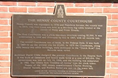 The Henry County Courthouse Marker image. Click for full size.