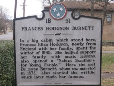Frances Hodgson Burnett Marker image. Click for full size.
