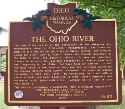 The Ohio River Marker (Side A) image. Click for full size.
