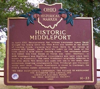 Historic Middleport Marker (Side B) image. Click for full size.