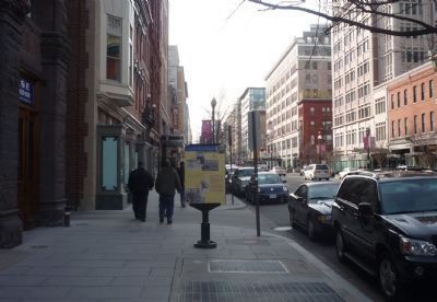 John Wilkes Booth's Escape Marker - F Street at the alley east of 10th image. Click for full size.