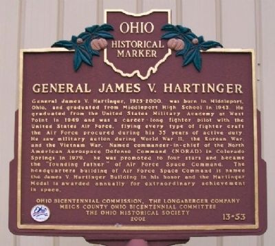 General James V. Hartinger Marker image. Click for full size.