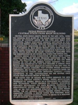 Central State Prison Farm Marker image. Click for full size.