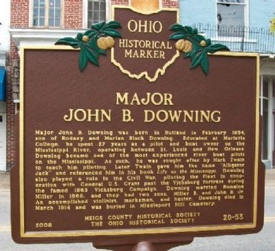 Major John B. Downing Marker. Click for full size. Major John B. Downing Marker image. Click for full size.