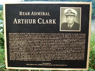 Rear Admiral Arthur Clark Marker image. Click for full size.