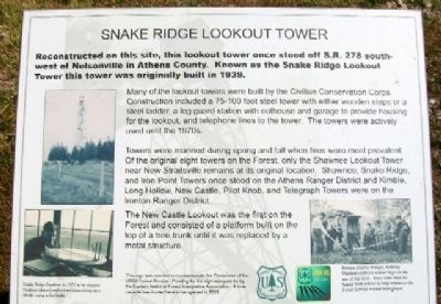 Snake Ridge Lookout Tower Marker. Click for full size. Snake Ridge Lookout Tower Marker image. Click for full size.