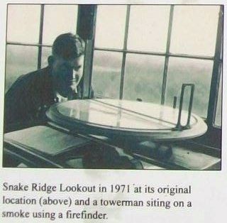 Snake Ridge Lookout Photo on Marker image. Click for full size.