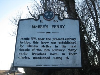 McBee's Ferry Marker. Click for full size. McBee's Ferry Marker image. Click for full size.