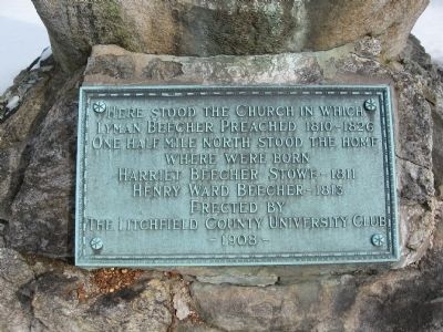 Site of Church of Lyman Beecher Marker. Click for full size. Site of Church of Lyman Beecher Marker image. Click for full size.