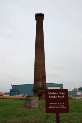 Shelby Furnaces Machine Shop Smoke Stack image. Click for full size.