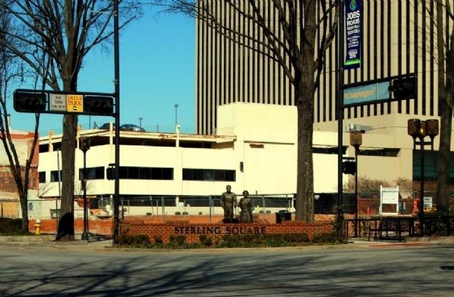 Sterling High School Memorial Square -<br>Former site of the Woolworth's Building image. Click for full size.