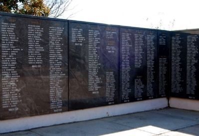Section of the Greenville County<br>Veterans Memorial Wall. Click for full size. Section of the Greenville County<br>Veterans Memorial Wall image. Click for full size.