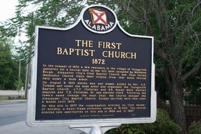 The First Baptist Church 1872 Marker image. Click for full size.