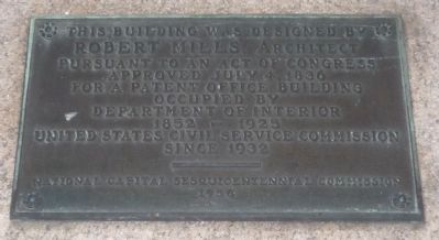 Patent Office Building Marker. Click for full size. Patent Office Building Marker image. Click for full size.