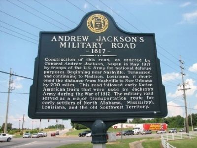 Andrew Jackson's Military Road Marker image. Click for full size.