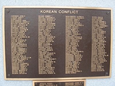 Left Tablet - Korean War image. Click for full size.