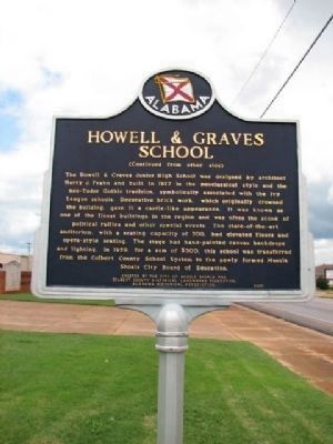Howell & Graves School Marker Reverse image. Click for full size.