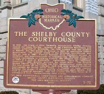The Shelby County Courthouse Marker image. Click for full size.