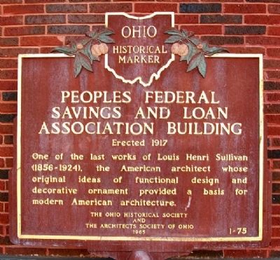 Peoples Federal Savings & Loan Assn Bldg Marker image. Click for full size.