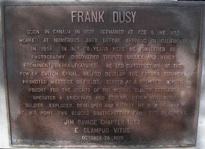 Frank Dusy Marker image. Click for full size.