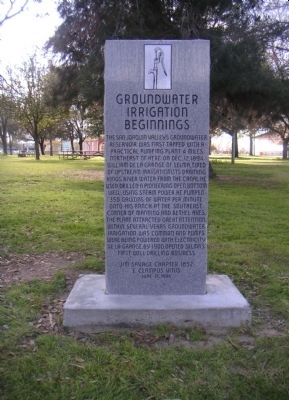 Groundwater Irrigation Beginnings Marker image. Click for full size.